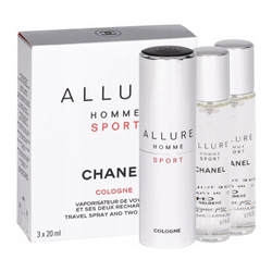 Chanel Allure Homme Sport Cologne  woda kolońska  3 x  20 ml - travel spray and two refills