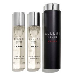 Chanel Allure Homme Sport woda toaletowa  3 x 20 ml - travel spray and two refills
