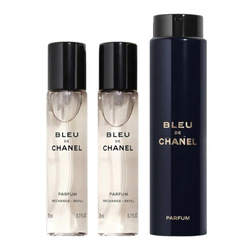 Chanel Bleu de Chanel Parfum perfumy  20 ml + 2 x 20 ml - Refill wkład uzupełniający