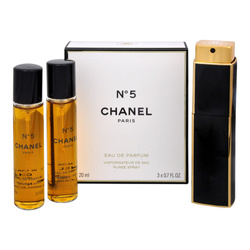 Chanel No.5  woda perfumowana Travel Spray 3 x 20ml