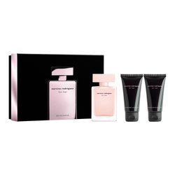 Narciso Rodriguez For Her zestaw - woda perfumowana  50 ml + balsam do ciała  50 ml + żel pod prysznic  50 ml