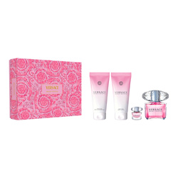 Versace Bright Crystal  zestaw - woda toaletowa  90 ml + woda toaletowa   5 ml + balsam do ciała 100 ml + żel pod prysznic 100 ml