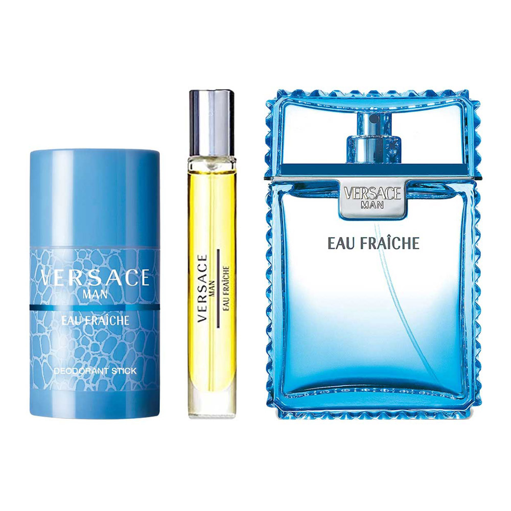 Versace Man Eau Fraiche zestaw woda toaletowa 100 ml + woda toaletowa