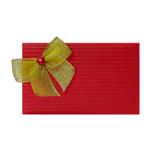  Pakowanie w papier czerwony ze złotą kokardką i czerwonym serduszkiem