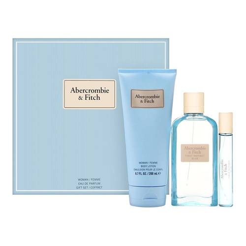 Abercrombie & Fitch First Instinct Blue Woman  zestaw - woda perfumowana 100 ml + woda perfumowana 15 ml + balsam 200 ml