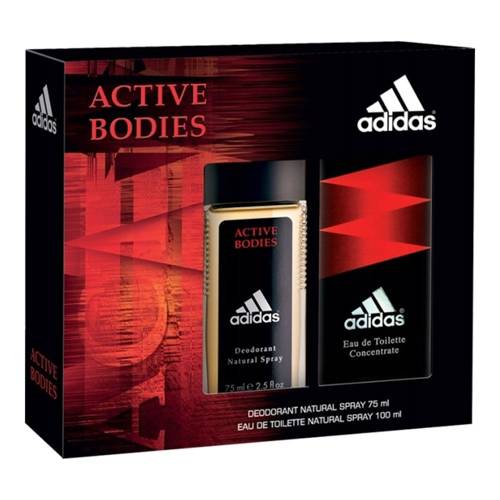 Adidas Active Bodies  Zestaw - woda toaletowa 100 ml + dezodorant spray  75 ml