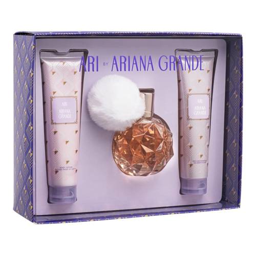 Ariana Grande Ari zestaw - woda perfumowana 100 ml + balsam do ciała 100 ml + żel pod prysznic 100 ml