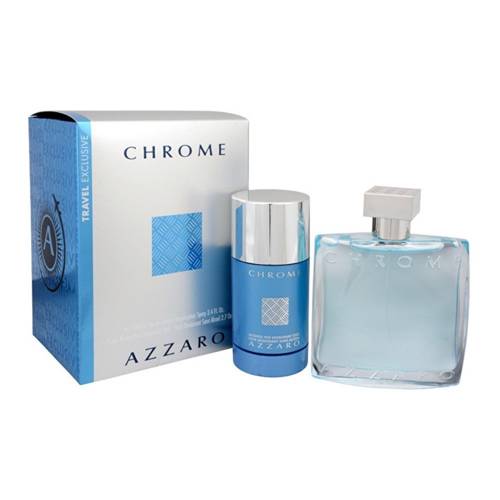 Azzaro Chrome  zestaw - woda toaletowa 100 ml + dezodorant sztyft 75 ml