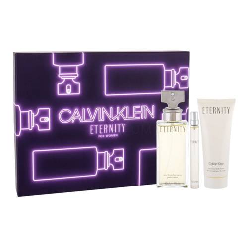 Calvin Klein Eternity for Women  zestaw - woda perfumowana 100 ml + woda perfumowana  10 ml + balsam do ciała 100 ml