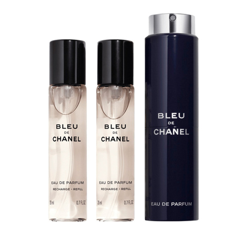 Chanel Bleu de Chanel Eau de Parfum woda perfumowana  20 ml + 2 x 20 ml - Refill wkład uzupełniający