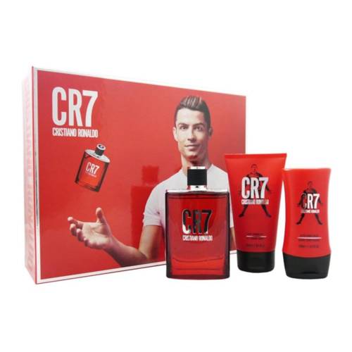 Cristiano Ronaldo CR7 zestaw woda toaletowa 100 ml + balsam po goleniu 100 ml + żel pod prysznic 150 ml