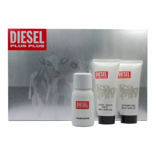 Diesel Plus Plus Masculine zestaw - woda toaletowa  75 ml + balsam po goleniu 100 ml + żel pod prysznic 100 ml