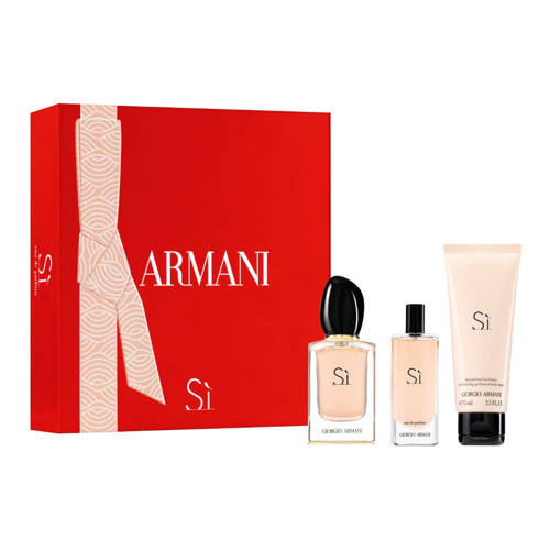 Giorgio Armani Si  zestaw - woda perfumowana  50 ml + woda perfumowana 15 ml + balsam 75 ml