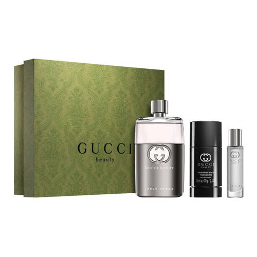 Gucci Guilty pour Homme  zestaw woda toaletowa  90 ml + woda toaletowa  15 ml + dezodorant sztyft 75 g