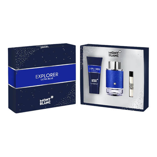 Montblanc Explorer Ultra Blue zestaw - woda perfumowana 100 ml + woda perfumowana   7,5 ml + żel pod prysznic 100 ml