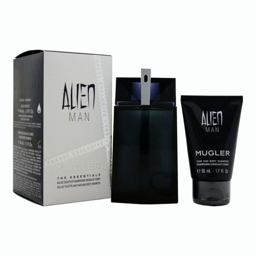 Mugler Alien Man zestaw - woda toaletowa 100 ml Refillable + żel pod prysznic  50 ml