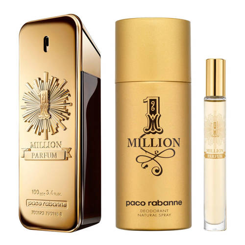 Paco Rabanne 1 Million Parfum zestaw - perfumy 100 ml + perfumy  10 ml + dezodorant spray 150 ml