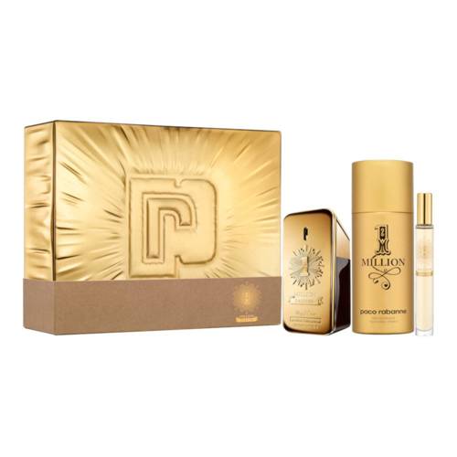Paco Rabanne 1 Million Parfum zestaw - perfumy 50 ml + perfumy  10 ml + dezodorant spray 150 ml