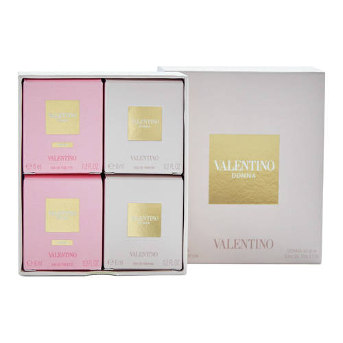 Valentino zestaw miniaturek - Donna woda perfumowana 2 x 6 ml + Donna Acqua woda toaletowa 2 x 6 ml