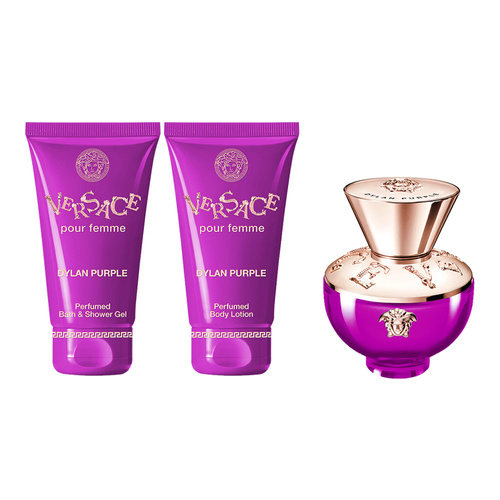 Versace Pour Femme Dylan Purple zestaw - woda perfumowana  50 ml + balsam do ciała  50 ml + żel pod prysznic  50 ml